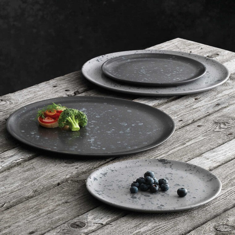 RAW middagstallerken Ø28 cm sort spotted